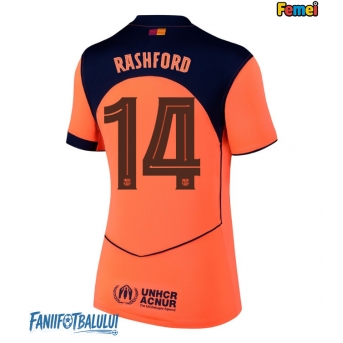 Barcelona Marcus Rashford #14 Tricou Fotbal Replică 2025-26 Femei Treilea